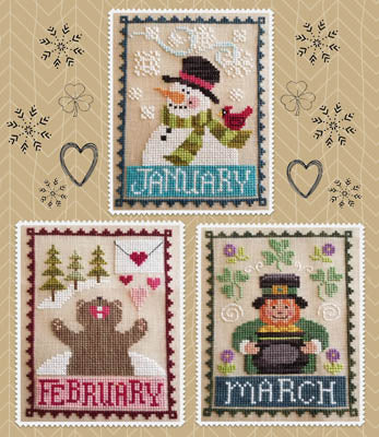 Monthly Trio: January, February & March - Waxing Moon Designs