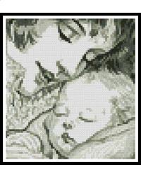 Mini  Mother Holding Baby (Sepia) - Artecy Cross Stitch