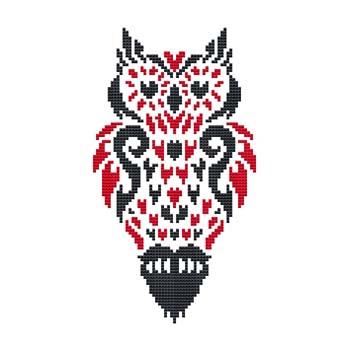 Tribal Owl 02 - Cross Stitch Wonders