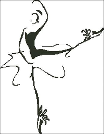 Ballerina Silhouette - Charting Creations
