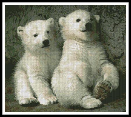 Polar Bear Cubs 2 - Artecy Cross Stitch