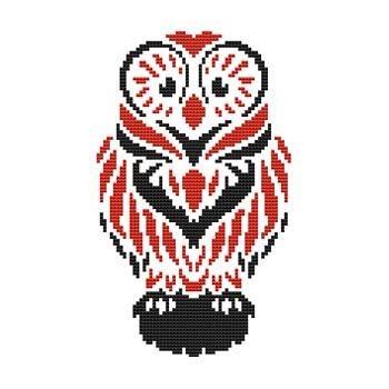 Tribal Owl 06 - Cross Stitch Wonders