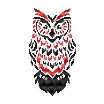 Tribal Owl 08 - Cross Stitch Wonders