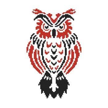 Tribal Owl 10 - Cross Stitch Wonders