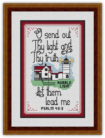 Nubble Lighthouse / Psalm 43:3a Bible Verse - Happiness Is  HeartMade