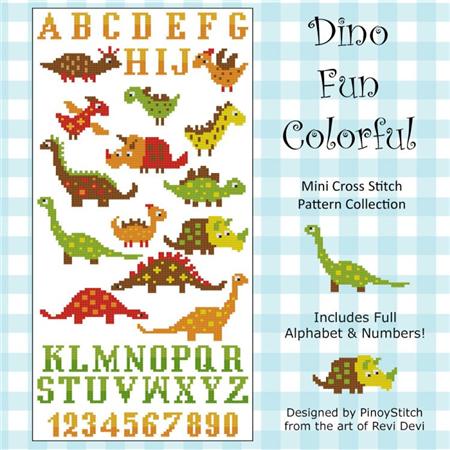 Dino Fun Colorful - PinoyStitch