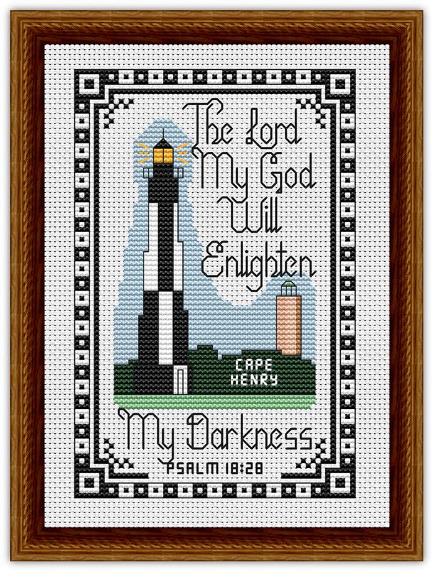 Cape Henry Lighthouse / Psalm 18:28 Bible Verse - Happiness Is  HeartMade