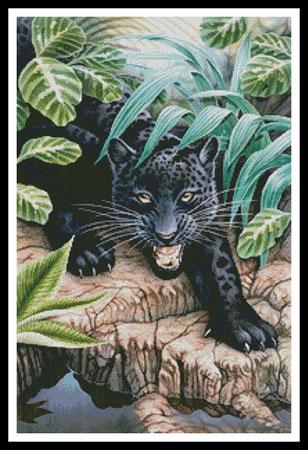 Black Panther In The Jungle - Artecy Cross Stitch