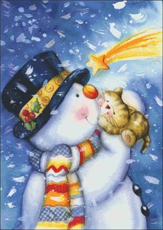 Snowman Kisses - Charting Creations