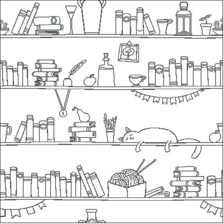 Cat Shelf Silhouette - Charting Creations