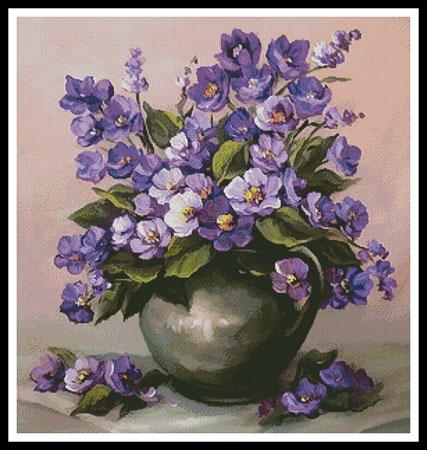 Vase Of Violets - Artecy Cross Stitch