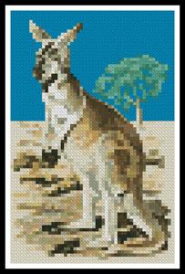 Mini Red Kangaroo - Artecy Cross Stitch