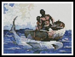 Mini Shark Fishing - Artecy Cross Stitch