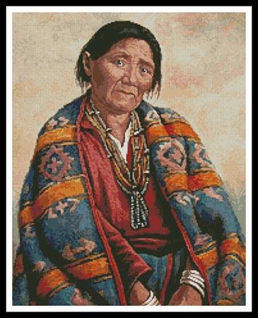 Navajo Indian Woman - Artecy Cross Stitch