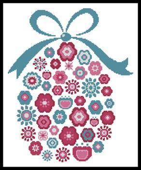 Abstract Floral Easter Egg - Artecy Cross Stitch