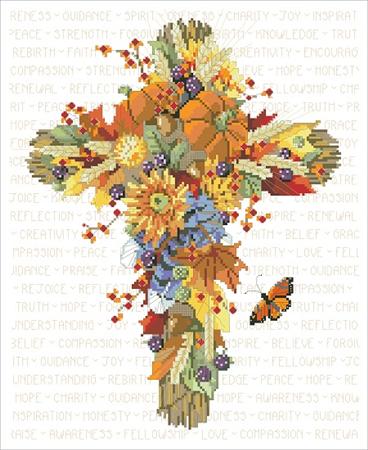 Fall Floral Cross - Kooler Design Studio