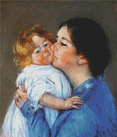 A Kiss For Baby Anne - X Squared Cross Stitch