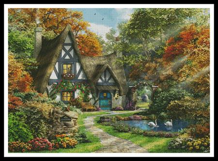 The Autumn Cottage (Large) - Artecy Cross Stitch