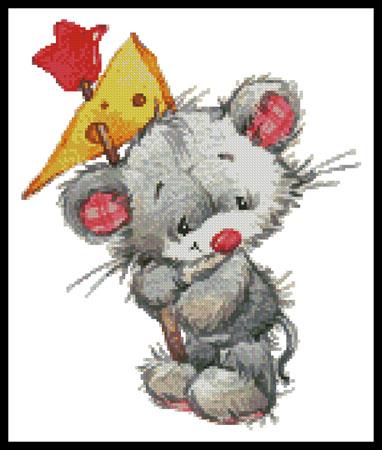 Mouse With Cheese - Artecy Cross Stitch