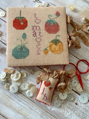 Heirloom Tomatoes Needlework Set: Needlebook & Scissor Fob - Lucy Beam