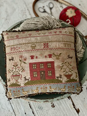 Rose Cottage Sampler Pinkeep - Stacy Nash Primitives