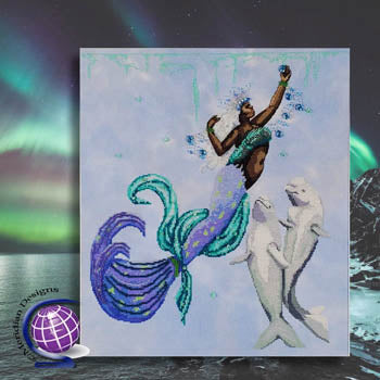 Kristin The Arctic Ocean Mermaid - Meridian Designs For Cross Stitch