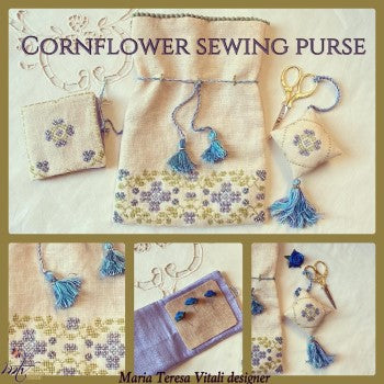 Cornflower Sewing Purse - MTV Designs