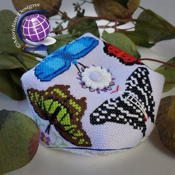 Butterfly Biscornu - Meridian Designs For Cross Stitch