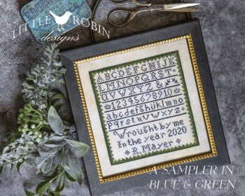 Sampler In Blue & Green - Little Robin Designs