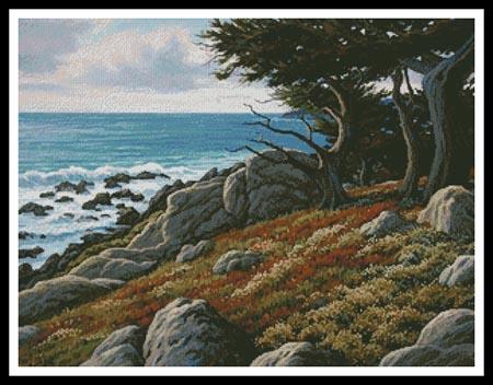 Cypress And Sea - Artecy Cross Stitch