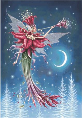 Poinsettia Fairy - Charting Creations