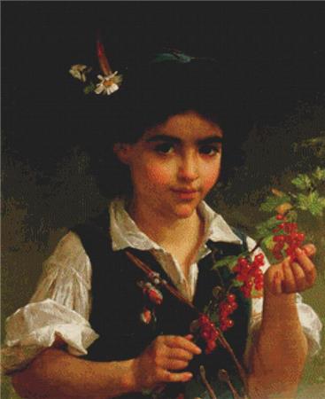 Boy With Berries - X Squared Cross Stitch