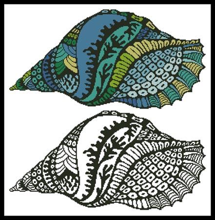 Colour Shell Design 1 - Artecy Cross Stitch