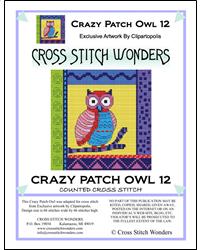 Crazy Patch Owl 12 - Cross Stitch Wonders