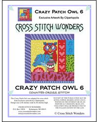 Crazy Patch Owl 06 - Cross Stitch Wonders