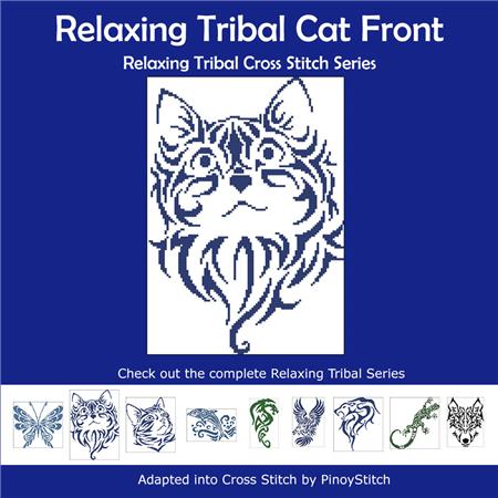 Relaxing Tribal: Cat Front - PinoyStitch