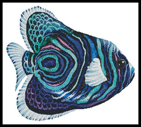 Green Blue Purple Fish - Artecy Cross Stitch