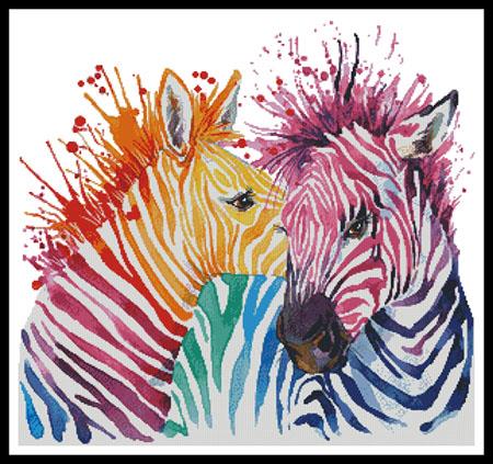 Colourful Zebras - Artecy Cross Stitch