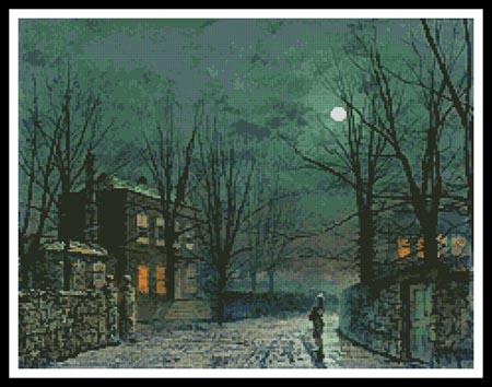 Old Hall Under Moonlight - Artecy Cross Stitch