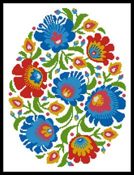 Folk Art Easter Egg 1 - Artecy Cross Stitch