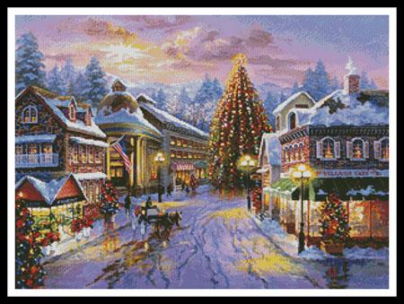 Christmas Eve In The Village - Artecy Cross Stitch