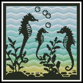 Aquarium Silhouette 2 - Artecy Cross Stitch