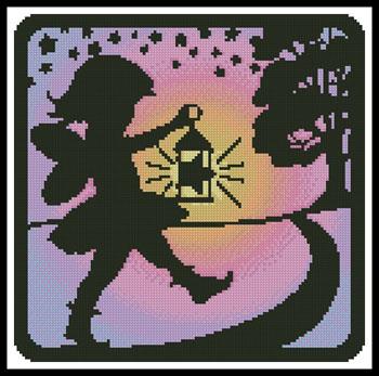 Fairy Silhouette Square 2 - Artecy Cross Stitch