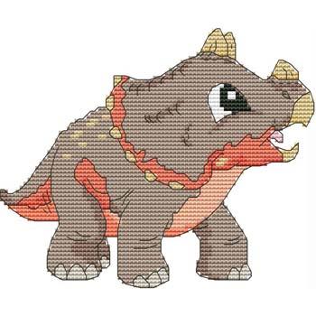 Baby Triceratops 03 - Cross Stitch Wonders