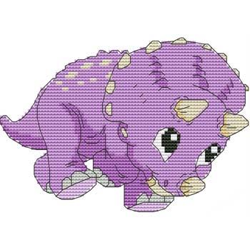 Baby Triceratops 06 - Cross Stitch Wonders