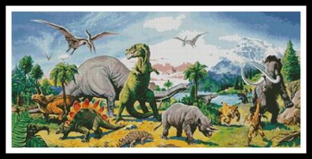 Land Of The Dinosaurs - Artecy Cross Stitch