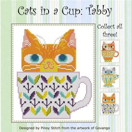 Cats In A Cup: Tabby - PinoyStitch