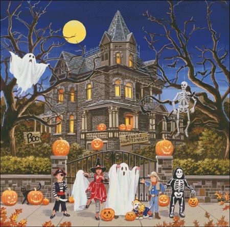 Beware Haunted Halloween - Charting Creations