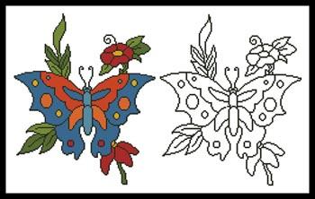 Butterfly Flowers - Artecy Cross Stitch