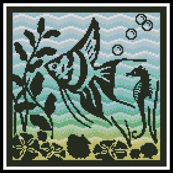 Aquarium Silhouette 3 - Artecy Cross Stitch